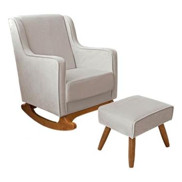 Imagem de Poltrona de Amamentação Aquilá Balanço Off White - Anjo de Casa