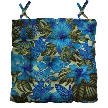 Imagem de Almofada Para Cadeira Futton Ox Tropical 40x40cm - FASTLAR, *Azul Roya