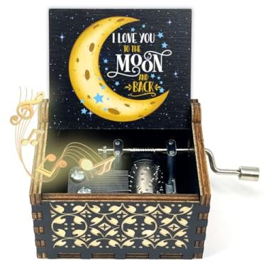 Imagem de ukebobo Caixa de presente de música I Love You to The Moon, U R My Sunshine, presente romântico, aniversário, dia dos namorados, casamento para namorado namorada marido esposa-561