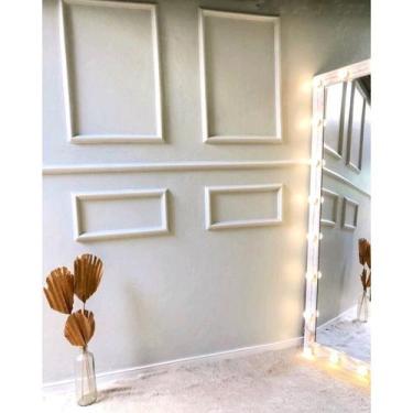 Imagem de Kit 10 Molduras Decorativas Isopor Boiserie Rodameio Premium 10M - Lop