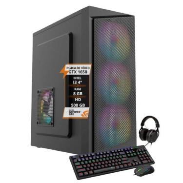 Imagem de Computador Pc Gamer I3 4 Gtx 1650 8Gb Ram Hd500Gb Ssd120Gb - Wj Info