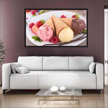 Imagem de Quadro Decorativo Sorveterias Sorvete Gourmet Com Moldura TT17 - Vital