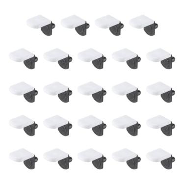 Imagem de HARFINGTON 24 peças de suporte de prateleira 5 mm/0,2" com manga de borracha pinos de aço com pino de prateleira clipes de prateleira para móveis estante de livros guarda-roupa armário de cozinha,