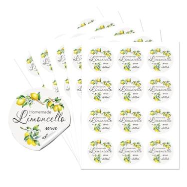 Imagem de AHANDMAKER Etiquetas adesivas de agradecimento, adesivos circulares de limoncello, 60 peças de adesivos circulares de 5 cm autoadesivos convenientes para lembrancinhas de festa, selos de envelope e