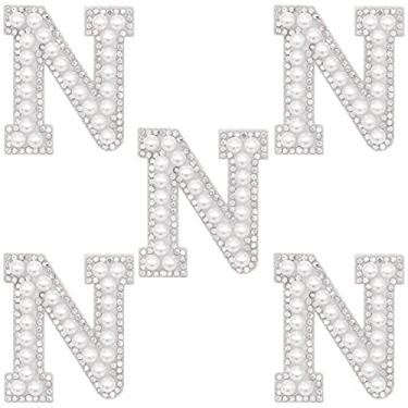 Imagem de Winrase A-Z Letras Ferro em Patch Colorido Strass Pérola Brilhante Alfabeto Inglês Patch de Costura para Vestido de Noiva Vestido de Dama de Honra Roupas Meninas Sapatos Chapéu Bolsa Artes Artesanato