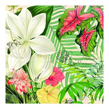 Imagem de Michel Design Works 20 guardanapos de papel para almoço com 3 camadas, palmeira de baunilha