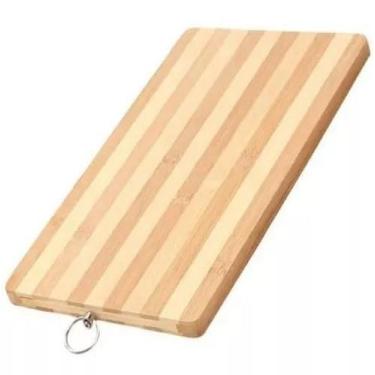 Imagem de Tábua De Corte Bambu Natural Retangular 30 Cm - Quick Store