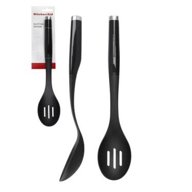 Imagem de Colher para Servir Vazada KitchenAid profissional de Chef Preto