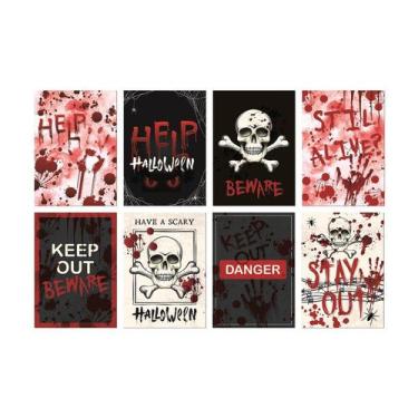 Imagem de Cartaz Decorativo Halloween Danger 8 unidades - cromus