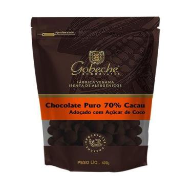 Imagem de Gotas Chocolate Puro 70% Cacau Gobeche - Adoçado com Açúcar de Coco - 