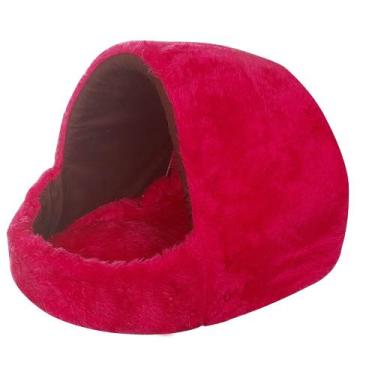 Imagem de Caminha Para Cachorro E Gatos Iglu Nuvem Vermelho - Diversos Tamanhos 