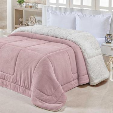 Imagem de Coberdrom Casal Queen Size Pele de Carneiro Sherpa Edredom com Mantinh
