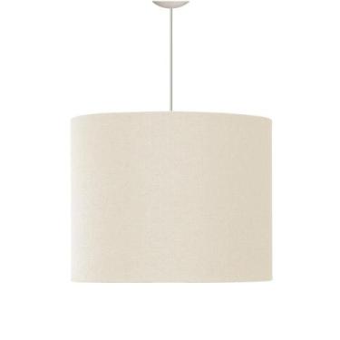 Imagem de Lustre Pendentre De Linho Iluminação Sala Quarto Luxo - Jac Decor