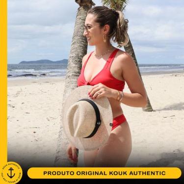 Imagem de Chapéu de Juta Kouk Authentic Agro Estiloso Sol Verão Feminino