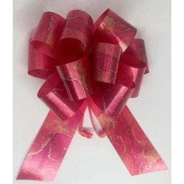 Imagem de Laço Pronto Para Presente e Embalagem -Flor Grande Marmorizado 10 Unid