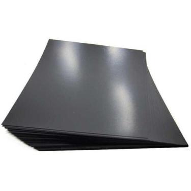 Imagem de Contra Capa Encadernação A4 Preto Couro - Pacote com 100 Folhas Plasty