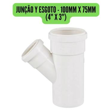 Imagem de Conexões de Esgoto 100mm 4" Branco/Cotovelo/Luva/Tee/Caps/Junção/Luva 