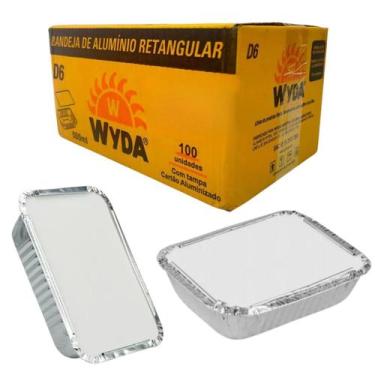 Imagem de Bandeja Marmita Aluminio Descartável D-6 500ml Wyda C/100
