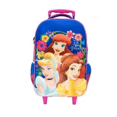 Imagem de Mochila Rodinhas G Princesas se Disney 3D - Xeryus 10960 Roxo, M, Roxo