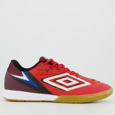 Imagem de Chuteira Umbro Sala V Premier Futsal Vermelha, 44