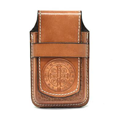 Imagem de Bainha Porta Celular Universal Atrevidu's Country Em Couro, Whisky são