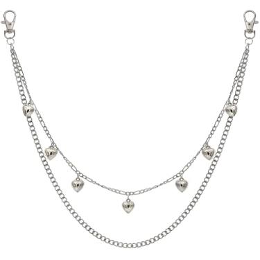 Imagem de Liutufy Correntes para calças em camadas – Correntes de ganga elegantes para moda punk gótica – Correntes de bolso para homens e mulheres, Medium, Metal não precioso, Sem Pedra Preciosa