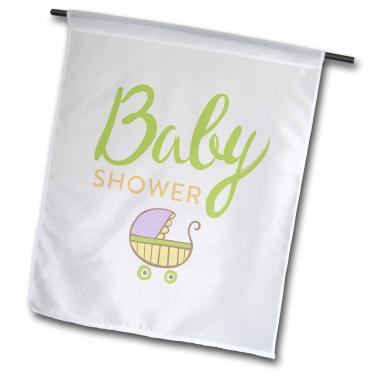 Imagem de 3dRose fl_256520_1 chuveiro, foto de um bebê em uma bandeira de jardim, 30 x 45 cm