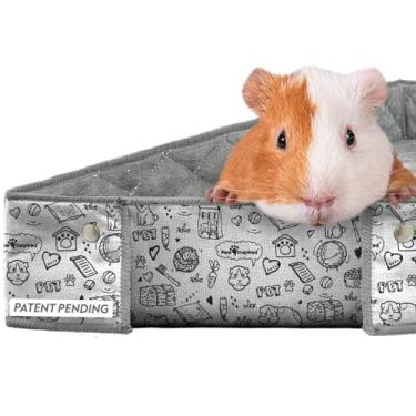 Imagem de Paw Inspired Critter Box | Forro lavável para gaiola de porquinho-da-índia com laterais elevadas | Roupa de cama de lã para porquinhos da índia, coelhos, hamsters, pequenos animais | Almofadas de xixi