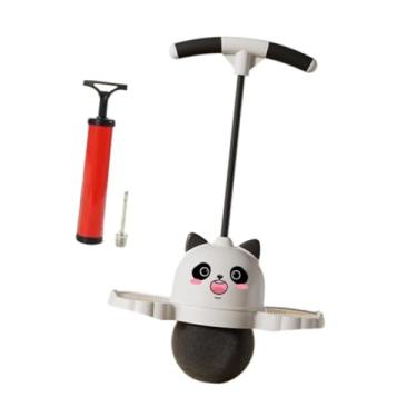 Imagem de Pegciuho Bola de Pular de Panda com Alça, Pogo Stick, Placa de Equilíbrio para Crianças, Brinquedo Divertido para Playground Infantil, Branco