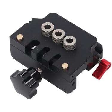 Imagem de Kit de Gabarito de Cavilha Autocentrante, Localizador de Guias de Broca de Ferramenta de Juntas de Madeira Com 6 Buchas e 3 Brocas, Kit de Gabarito de Cavilha Automático de Liga