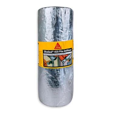 Imagem de SIKA Autoadesivo Impermeável Multiuso Asfáltica Aluminizada Para Concreto Tijolos Telhados Metal
