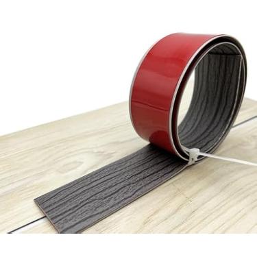 Imagem de Pano Faixa de Transição de Piso Autoadesiva Faixa de Piso Laminado Faixa de Cobertura de Costura de Soleira Acabamento de Piso de Porta de Vinil Design Elegante de Grãos de Madeira (2"/10 Pés)