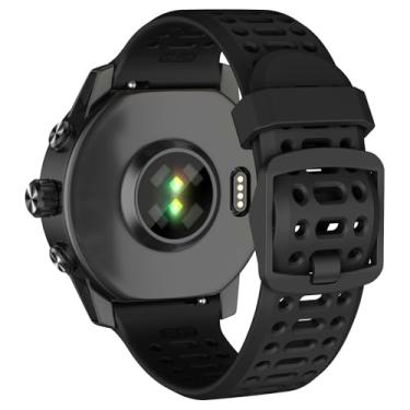 Imagem de MYSNBKN Pulseira de relógio compatível com Coros Pace 2, pulseira esportiva de silicone de liberação rápida de 20 mm, respirável, feminina e masculina, para COROS APEX 2/APEX de 42 mm
