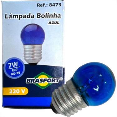 Imagem de Lampada Bolinha Brasfort 7Wx220V. Azul - Kit C/25 Pecas, Azul, 220V