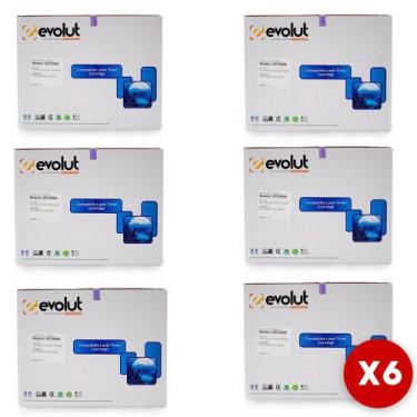 Imagem de Kit 6x Cartucho De Toner Para Impressora Q2612a 2612a 12 - Evolut