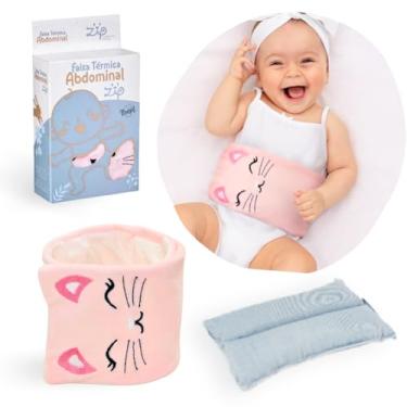 Imagem de Bolsa Termica Faixa De Sementes Ervas Para Bebe Colica Gases Dor de Barriga (Rosa)