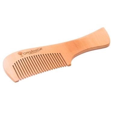 Imagem de Pente de Cabelo Orgânica Rabo de Peixe em Madeira