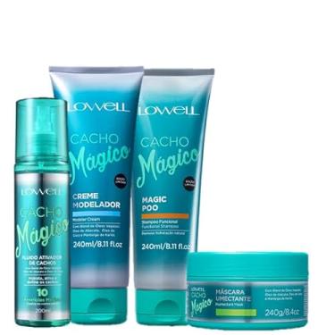 Imagem de Lowell Cacho Magico Shampoo 240ml Creme Modelador 240ml Mascara 240g e Fluido 200ml
