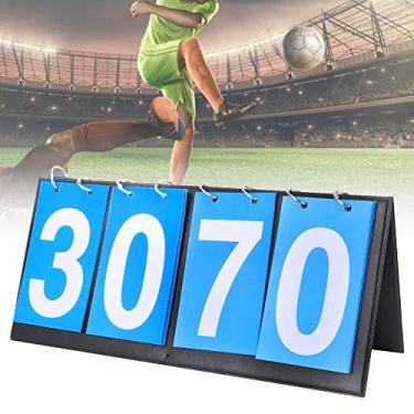 Imagem de Placar de 4 dígitos, placar de mesa, marcador de pontuação para esportes internos ao ar livre, placar flipper de mesa para tênis de mesa, basquete, badminton, competição esportiva