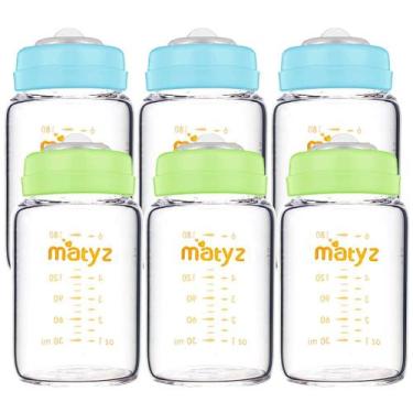 Imagem de Frascos de Vidro para Armazenamento de Leite Materno Matyz - 180ml (6 