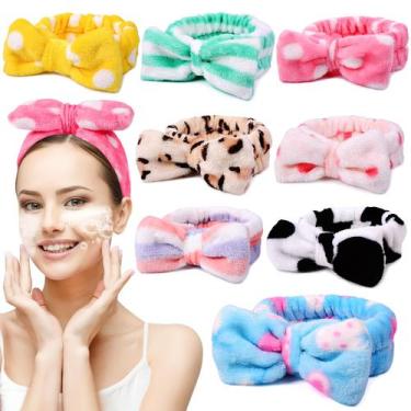 Imagem de Bandana de Spa UMIKU para Mulheres - Pacote com 8 Bandanas de Lã Coral