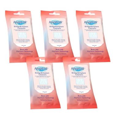 Imagem de Fio dental para pontes e implantes dentários, 5 pacotes – Fio dental para pontes e implantes com escova proxy extragrossa para higiene bucal ideal – Limpadores de ponte e implantes da ProxySoft