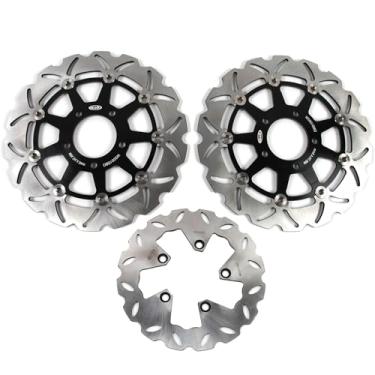 Imagem de Discos de freio dianteiros e traseiros flutuantes para Suzuki GSX750F Katana 750 2004-2006, acessórios de substituição de motocicleta pretos