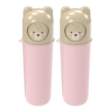 Imagem de 2 Porta Escova Dental Case Infantil Crianças Viagem Escola - - PLASUTI