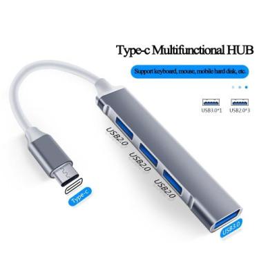 Imagem de Hub de conexão USB para USB de Alta Velocidade 4 Portas Usb 3.0 para C