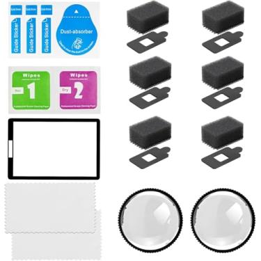 Imagem de ClouGlow Protetor de tela de vidro temperado para Insta360 X5/X4 com protetor de lente e protetor de vento de microfone de espuma para redução de ruído