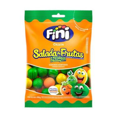 Imagem de Chiclete Salada de Frutas Azedinhas 80g - Fini - Salinas