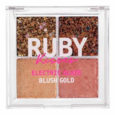 Imagem de Paleta de Sombras Ruby Kisses - Glitter Electric Glaze 5,6g, Blush Gol