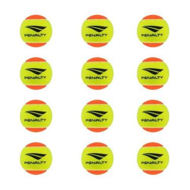 Imagem de Kit 12 Bolas Beach Tennis Penalty XXII Stage 2, Amarelo, Laranja, Únic