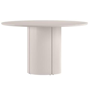 Imagem de Mesa De Jantar 6 Lugares Redonda 135cm Verbena N01 Off White - Lyam Decor